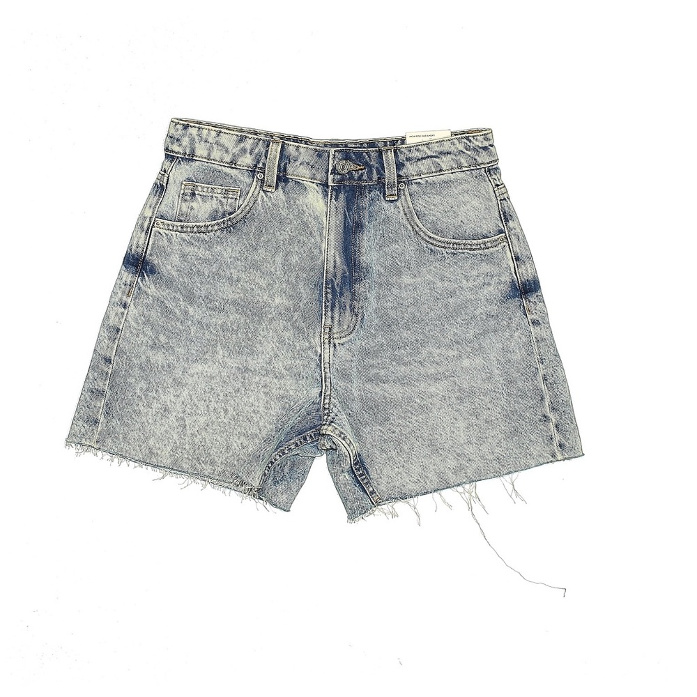 Zara - High Waisted Acid Wash Short